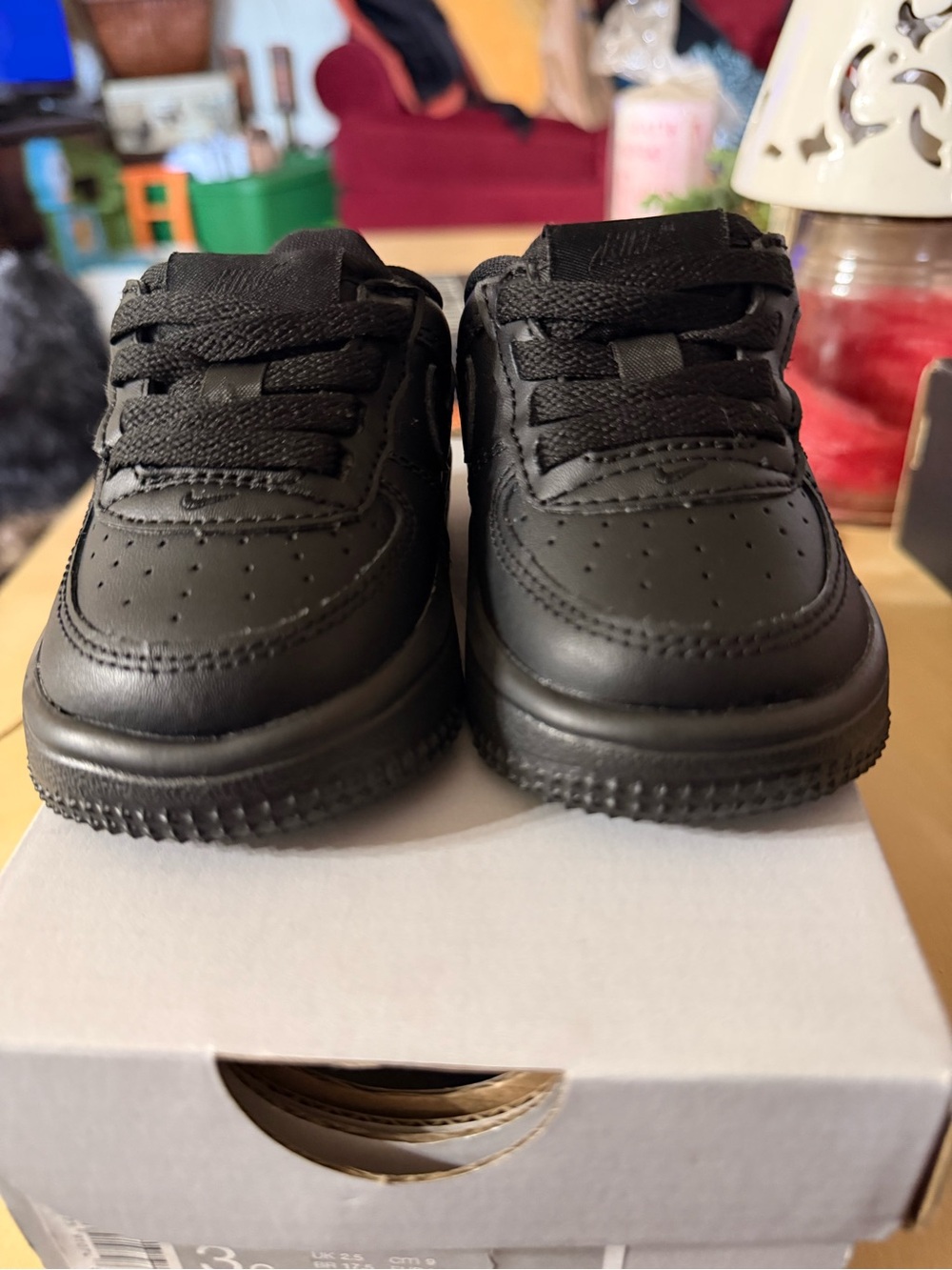 Kids Black Leather Sneakers - Toddlers' Everyday Casual Shoe